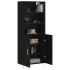Aparador alto madera contrachapada negro 69,5x34x180