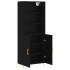 Aparador alto madera contrachapada negro 69,5x34x180