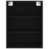 Aparador alto madera contrachapada negro 69,5x34x180
