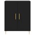 Aparador alto madera contrachapada negro 69,5x34x180