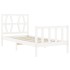 Estructura de cama con cabecero madera maciza