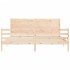 Estructura de cama con cabecero madera maciza 200x200