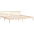 Estructura de cama con cabecero madera maciza 200x200