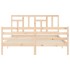 Estructura de cama con cabecero madera maciza 160x200