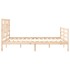 Estructura de cama con cabecero madera maciza 160x200