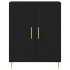 Aparador alto madera contrachapada negro 69,5x34x180