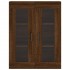 Aparador alto madera contrachapada marrón roble 69,5x34x180