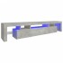Mueble de TV con luces LED gris hormigón 215x36,5x40