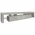 Mueble de TV con luces LED gris hormigón 215x36,5x40