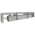 Mueble de TV con luces LED gris hormigón 215x36,5x40
