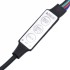 Mueble de TV con luces LED gris hormigón 215x36,5x40