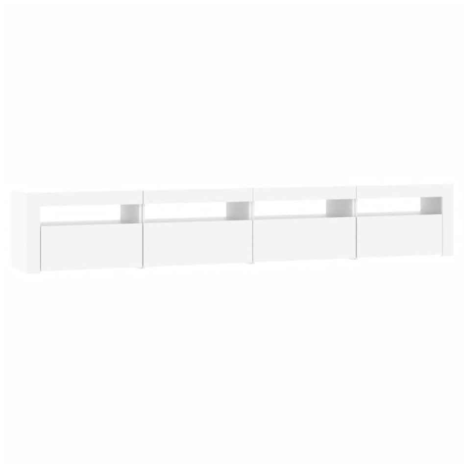 Mueble de TV con luces LED blanco 240x35x40