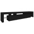 Mueble de TV con luces LED Negro 215x36,5x40