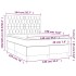 Cama box spring con colchón terciopelo gris claro 140x190