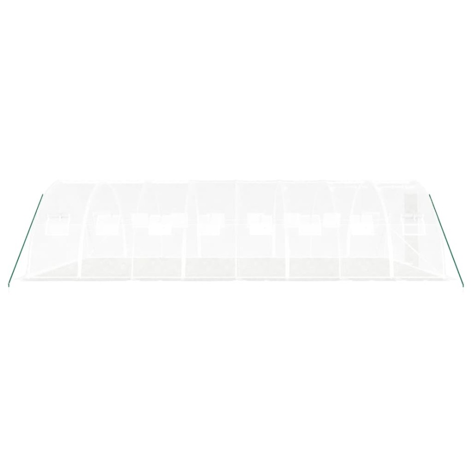 Invernadero con estructura de acero blanco 32 m² 8x4x2