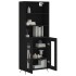 Aparador alto madera contrachapada negro 69,5x34x180