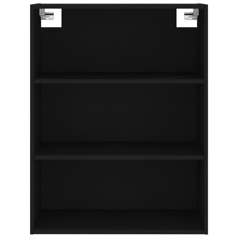 Aparador alto madera contrachapada negro 69,5x34x180