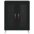 Aparador alto madera contrachapada negro 69,5x34x180