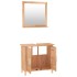 Conjunto de muebles de baño 2 piezas madera maciza de