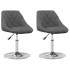 Sillas de comedor giratorias 2 unidades terciopelo gris