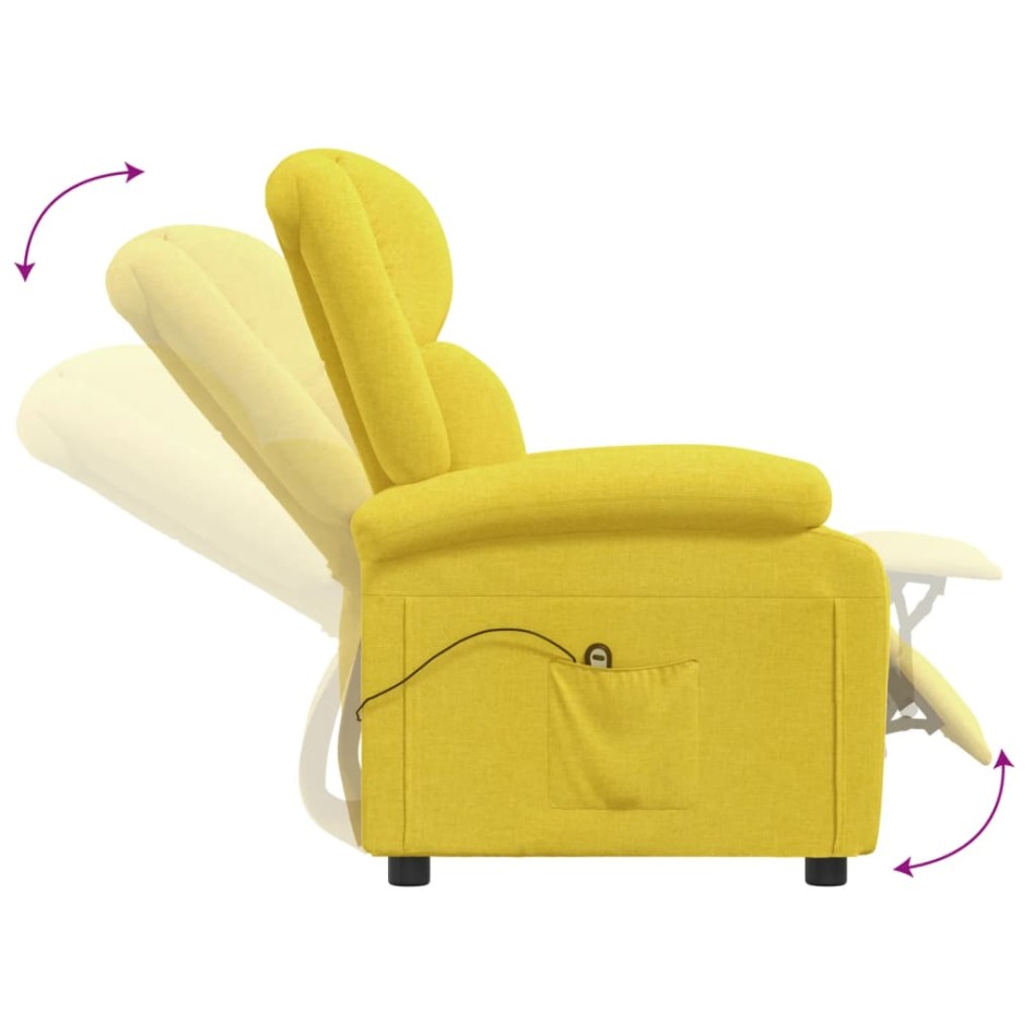 Sillón reclinable eléctrico de tela