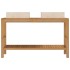 Mueble tocador madera teca maciza con lavabos de mármol