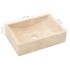 Mueble tocador madera teca maciza con lavabos de mármol