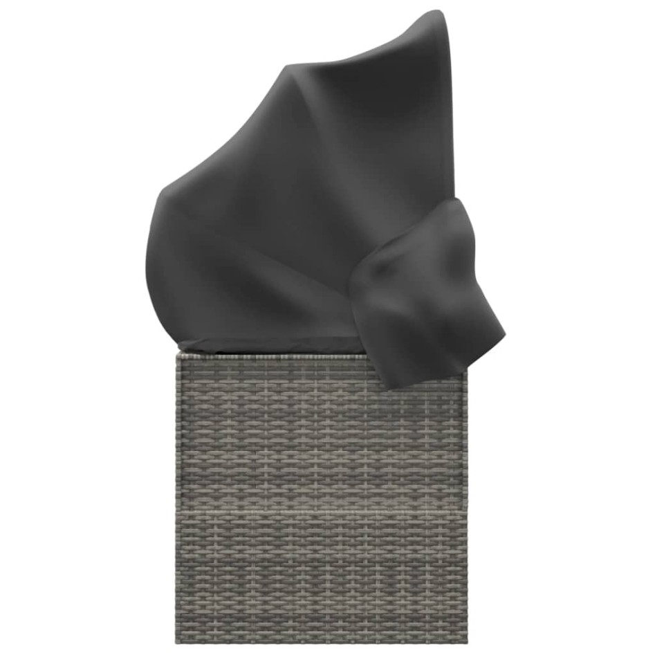 Sofá tumbona de jardín con toldo cojines ratán sintético