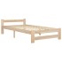 Estructura de cama sin colchón madera maciza de pino 90x200