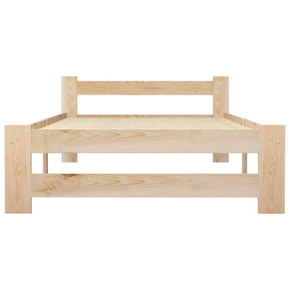 Estructura de cama sin colchón madera maciza de pino 90x200