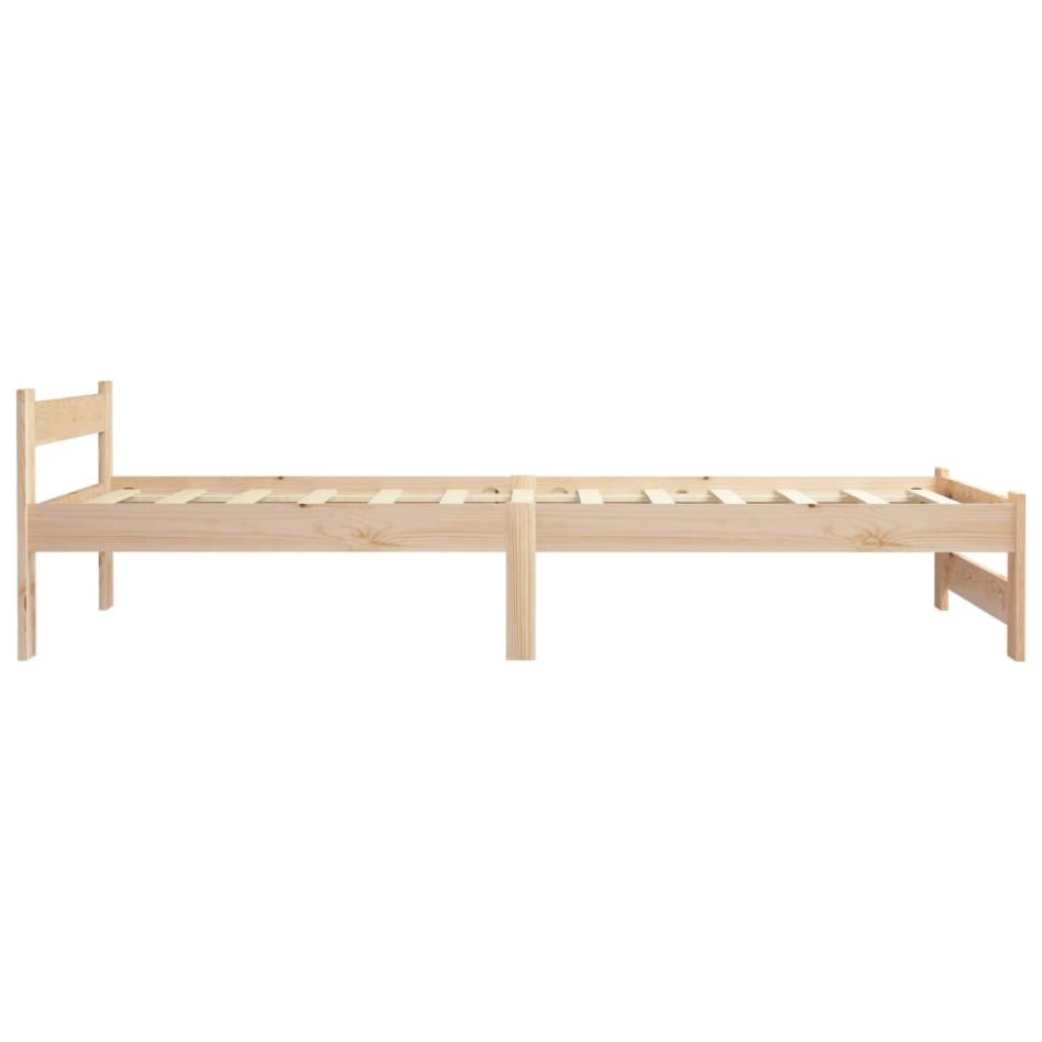 Estructura de cama sin colchón madera maciza de pino 90x200