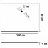 Plato de ducha rectangular ABS 80x100