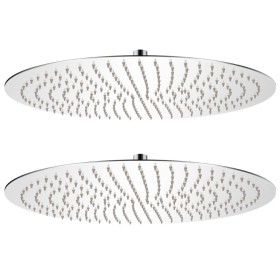 Cabezal de ducha efecto lluvia 2 pzs acero inoxidable Ø 50