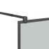 Mampara ducha con estante vidrio ESG y aluminio negro 90x195