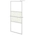 Mampara ducha con estante vidrio ESG y aluminio cromo 90x195