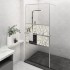 Mampara ducha con estante vidrio ESG aluminio cromado