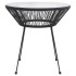 Mesa de comedor de jardín acero y vidrio negra Ø70x74