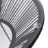 Mesa de comedor de jardín acero y vidrio negra Ø70x74
