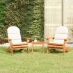 Juego de muebles de jardín Adirondack 3 piezas madera acacia
