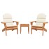 Juego de muebles de jardín Adirondack 3 piezas madera