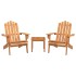 Juego de muebles de jardín Adirondack 3 piezas madera