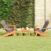 Juego de muebles de jardín Adirondack 3 piezas madera acacia