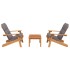 Juego de muebles de jardín Adirondack 3 piezas madera