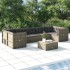 Set de muebles de jardín 7 pzas y cojines ratán sintético