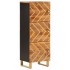 Aparador alto madera maciza mango marrón y negro 40x33,5x110
