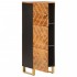 Aparador alto madera maciza mango marrón y negro 40x33,5x110