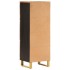 Aparador alto madera maciza mango marrón y negro 40x33,5x110