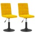 Sillas de comedor giratorias 2 uds terciopelo amarillo