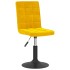 Sillas de comedor giratorias 2 uds terciopelo amarillo