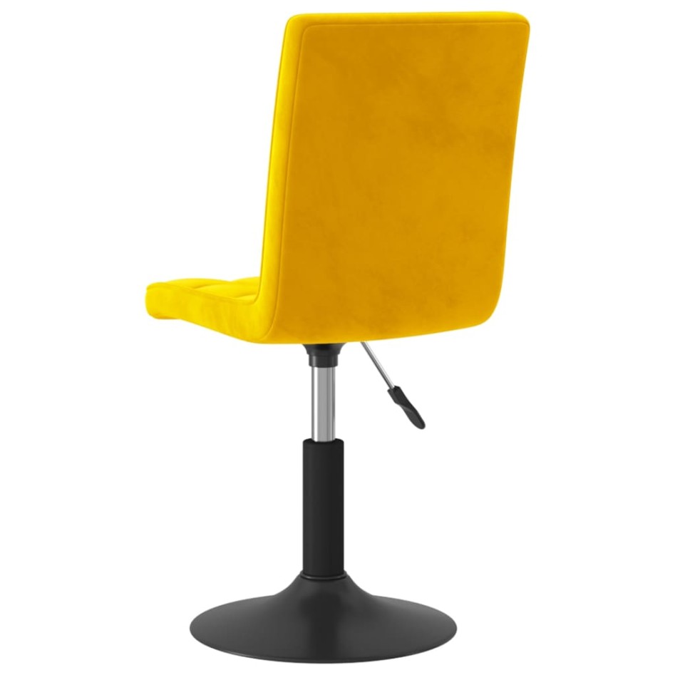 Sillas de comedor giratorias 2 uds terciopelo amarillo